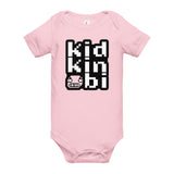 The KidKinobi Baby Stacked Face Short Sleeve One Piece