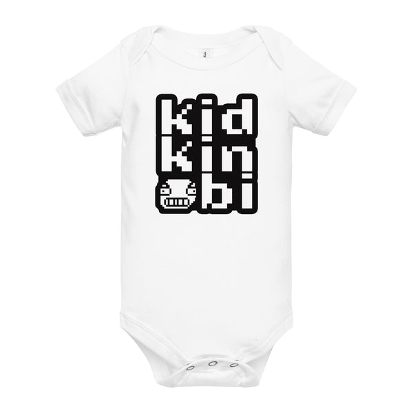 The KidKinobi Baby Stacked Face Short Sleeve One Piece