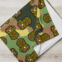 The KidKinobi Kid Glove Camo Throw Blanket