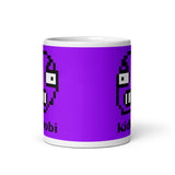 The KidKinobi Face White Glossy Mug -- Purple