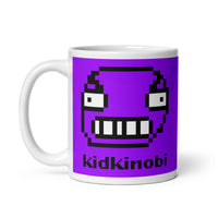 The KidKinobi Face White Glossy Mug -- Purple